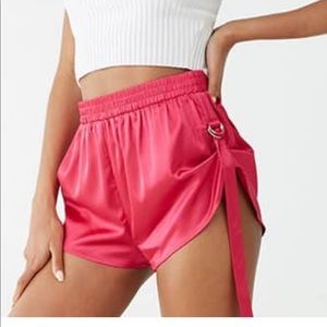 Forever 21 Satin Hot Pink Shorts